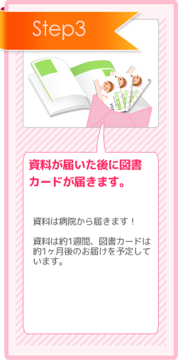 Step3 資料と図書カードが届く
